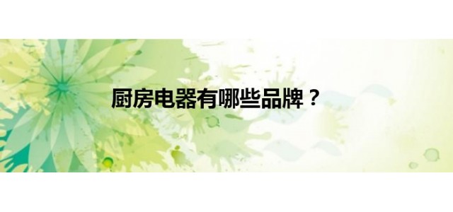 廚房電器有哪些品牌？