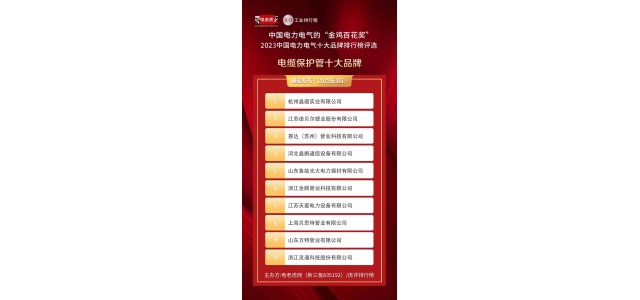 獲獎企業名單公布了！ 這些企業23年來獲得“電纜保護管十大品牌”榮譽稱號！
